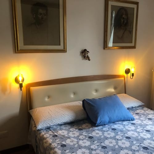 2 Pack Hardwired Vintage Wall Sconce with Switch E26 (2 Count)
