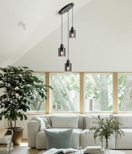 3 Light Black Pendant Lighting