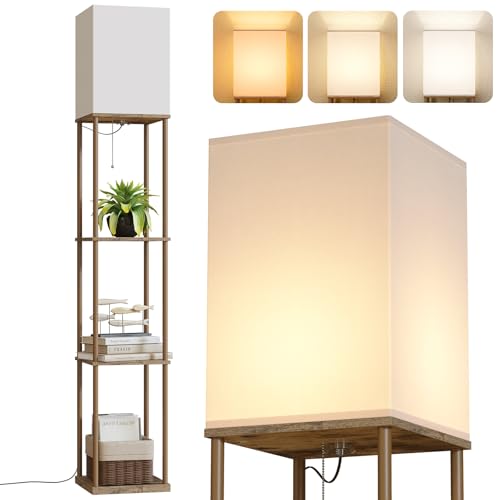 Floor Lamp with Shelves