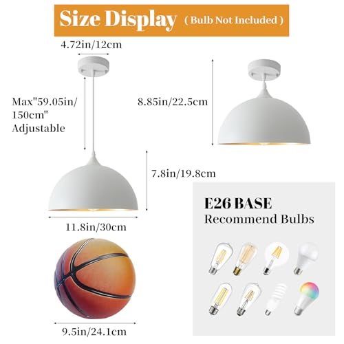 White Pendant Light (2 Count)