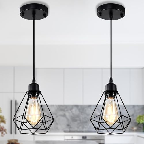 Farmhouse Pendant Lights 2 Pack for Kitchen Island (2 Count)