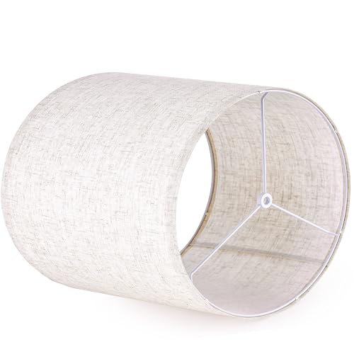 Small Drum Lamp Shades Oatmeal Linen Set of 2 Mini (2 Count)