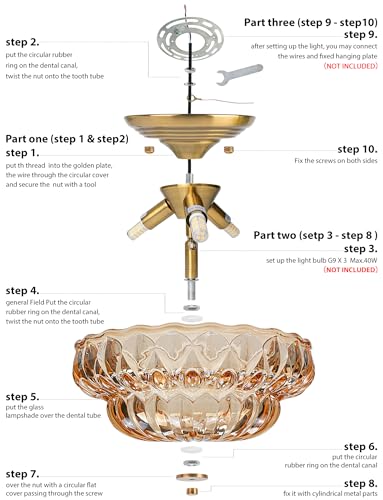 11" 3 Bulb Bright Semi Flush Mount Ceiling Light