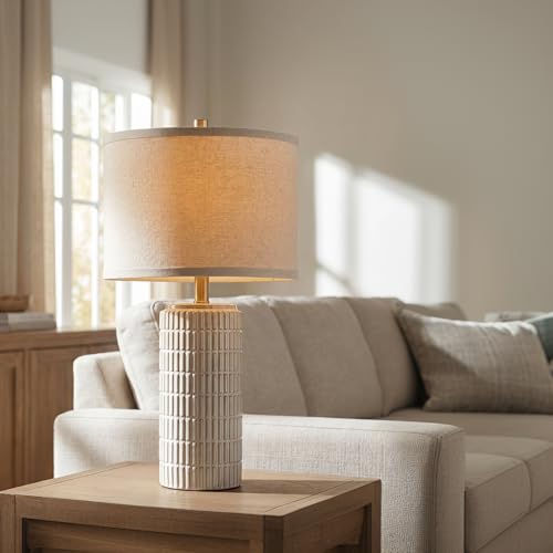23'' Set of 2 Modern Ceramic Table Lamps for Living Room Bedroom (2 Count)