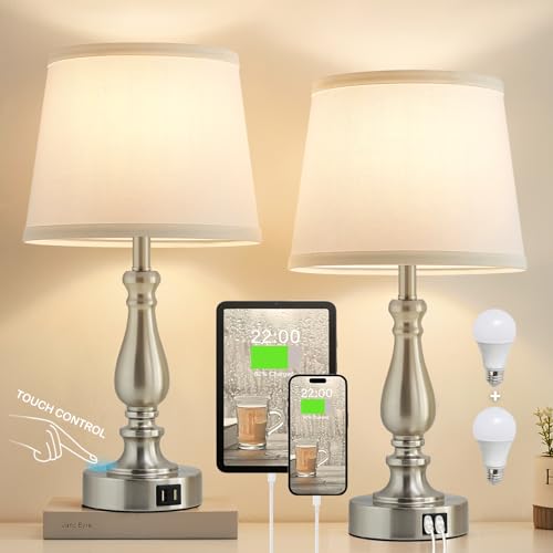 Table Lamps for Bedrooms Set of 2 (2 Count)