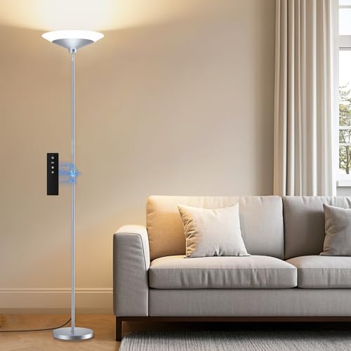 Silver Torchiere Floor Lamp