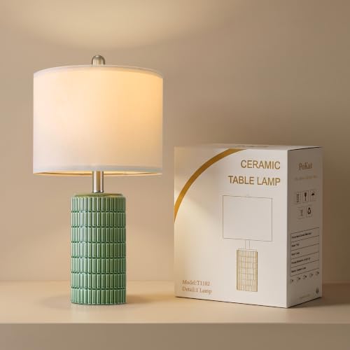 21'' Green Table Lamp with Gift Box