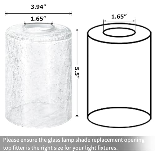 6Pcs Crack Finish Glass Lamp Shade (6 Count)