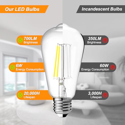Vintage LED Edison Bulbs (6 Count)