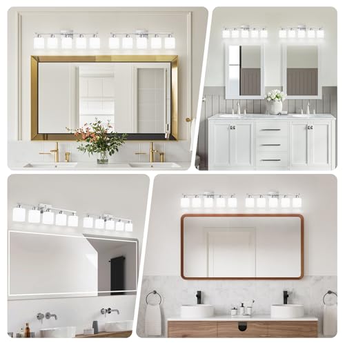 5 Light Bathroom Light Fixtures Brushed Nickel