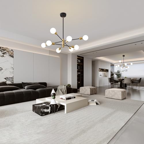 Chandeliers for Dining Room Black Gold 8