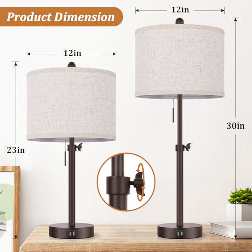 Modern Brown Table Lamps Set of 2 (2 Count)