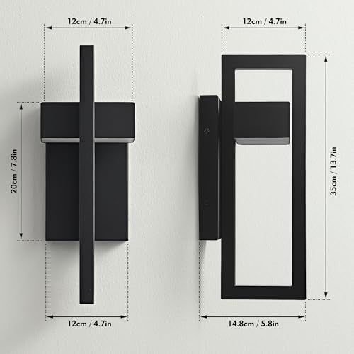 Outdoor Wall Lights Modern LED Exterior Lighting Fixtures (2 Count)