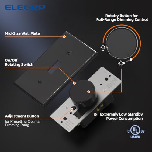 Rotating Dimmer Switch for Dimmable LED