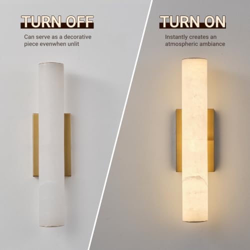 20in Natural Alabaster Wall Sconces