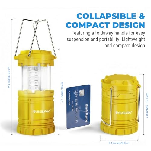 2 Pack Battery Powered LED Lanterns with Batteries for Each Lantern (2 Count)