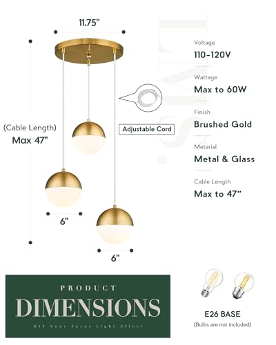 Brushed Gold 3 (3 Count)