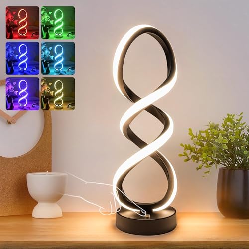 Modern Spiral LED RGB Table Lamp