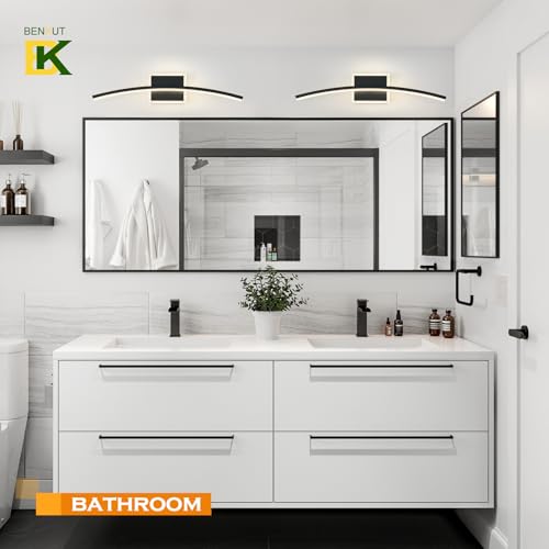 Modern LED Wall Sconce Black Light Fixtures Over Mirror Modern Bath Wall Lighting for Bathroom