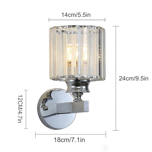 Hardwired Crystal Wall Sconces