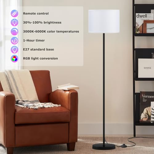 Floor Lamp for Living Room with Smart Light Bulb