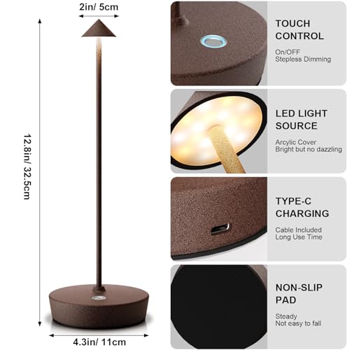 2Pack Rechargeable Cordless Table Lamp (2 Count)