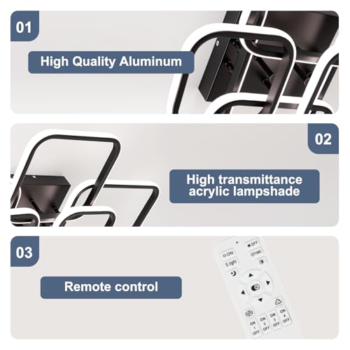31.5" Modern LED Ceiling Light 6