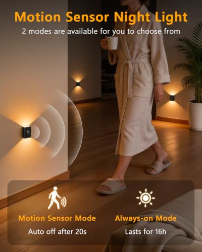Rechargeable Motion Sensor Light Indoor (10 Count)