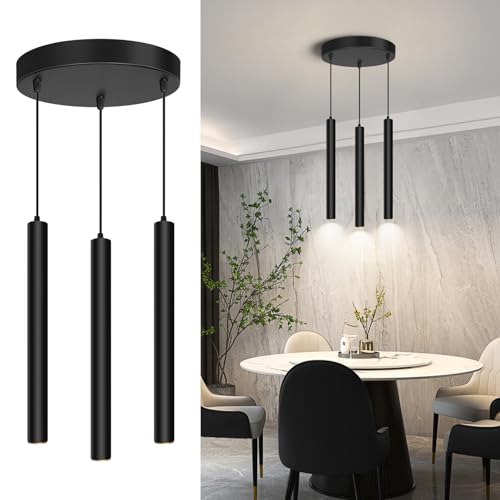 Modern 3 Light Pendant Light Fixtures Round Pendant Lights (3 Count)