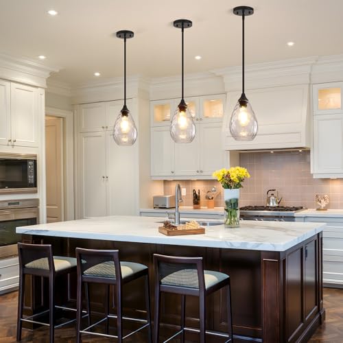 Black Pendant Lights Kitchen Island 2 Pack (2 Count)