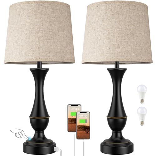 Touch Lamps for Nightstand (2 Count)