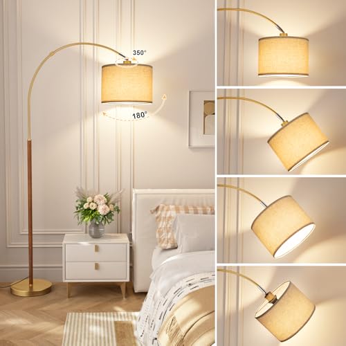 Dimmable Arc Floor Lamp with Remote