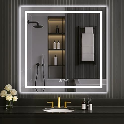 40"X40" LED Bathroom Mirror with Lights
