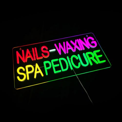 Nails Waxing Spa Pedicure Neon Sign