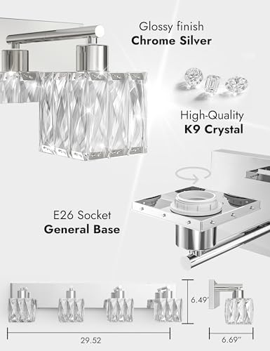 Chrome Bathroom Light Fixtures