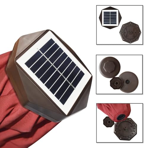 USA 10-Year-Non-Fading 10ft Market Patio Umbrella, Commercial Grade Table Sun Umbrella with 80 Solar LED Lights, Crank Open, Windproof & UPF 50+ UV Protection for Garden, Deck, Pool, Backyard, Burgundy