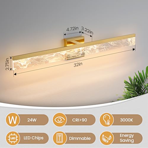 Gold Bathroom Light Fixtures