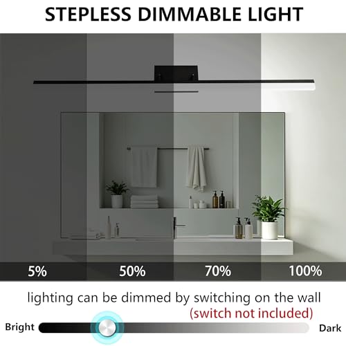 48 Inch Modern Bathroom Light Fixtures Over Mirror