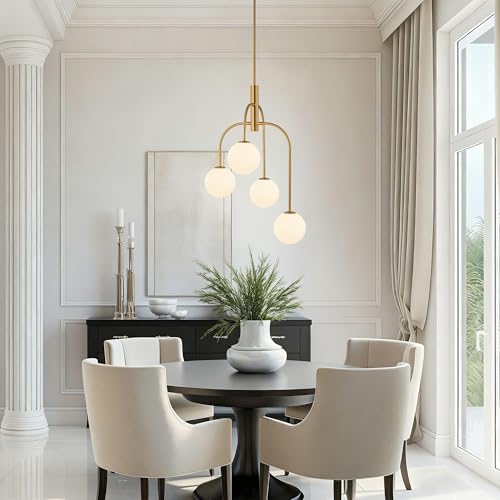 4 Lights Mid Century Modern Chandelier