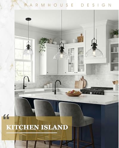 2 Pack 7.5" Black Pendant Light Fixtures