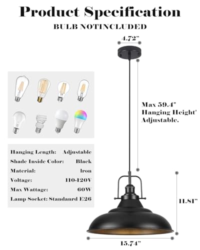 Black Pendant Light