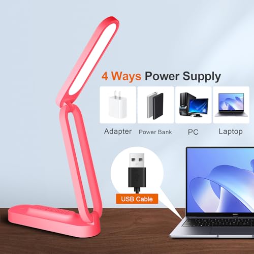 LED Desk Lamp for Office Home & Battery Operated Lamp Rechargeable Lamp Foldable & Portable Light