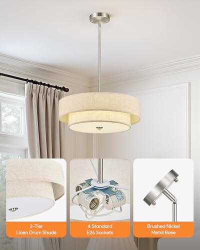 18" Modern Drum Chandelier