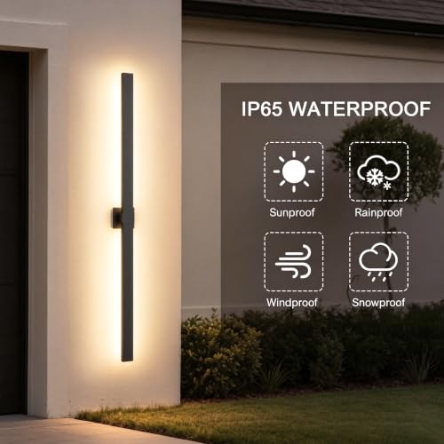 Aluminum 63 in Long Outdoor Wall Light Fixture