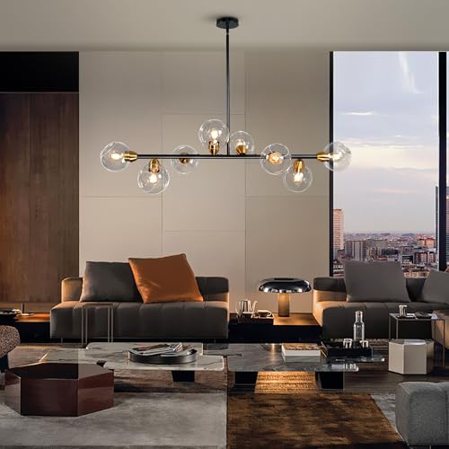 Black and Gold Globe Chandelier