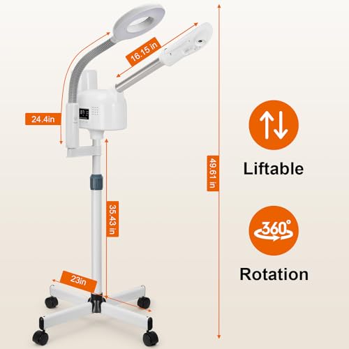 Professional Facial Steamer with 5X Magnifying Lamp