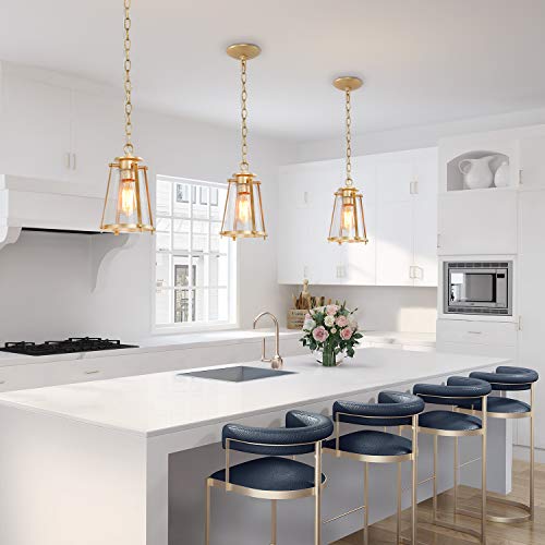 Gold Pendant Lighting for Kitchen Island