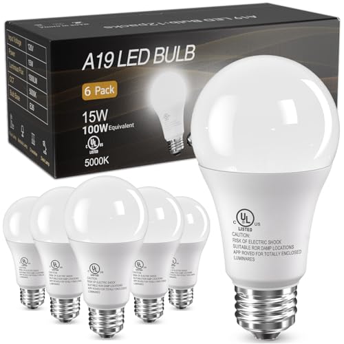 6 Pack A19 LED Light Bulbs (6 Count)