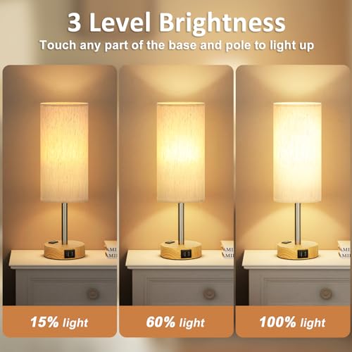 Bedside Table Lamp Set of 2 (2 Count)