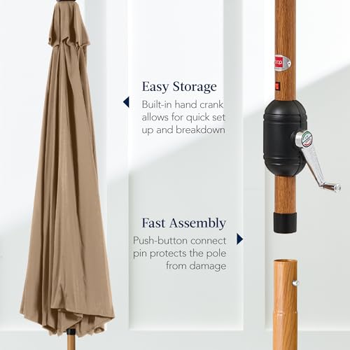 10ft Solar Market Patio Umbrella w